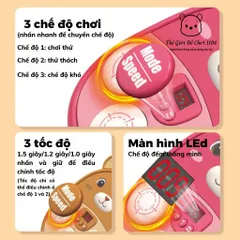 Máy Đấm Bốc Hình Gấu Dễ Thương - Đồ Chơi Boxing Tăng Cường Phản Xạ Cho Bé, Rèn Luyện Thể Chất & Đam Mê Vận Động