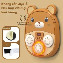 Máy Đấm Bốc Hình Gấu Dễ Thương - Đồ Chơi Boxing Tăng Cường Phản Xạ Cho Bé, Rèn Luyện Thể Chất & Đam Mê Vận Động