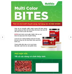Cám Tăng Màu Multi Color Bites - Thức ăn Chuyên Dụng cho Cá Cảnh Thủy Sinh, Cá Đĩa, Cá Cầu Vồng từ Multibio Lab