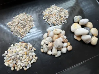 Sỏi Biển Ba Màu Tự Nhiên Trang Trí Thủy Sinh - Chất Lượng Cao, 500g - 1kg cho Bể Cá và Không Gian Sống Tươi Mát