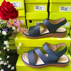 Giày Sandal Nữ Siketu Chính Hãng Êm Nhẹ Đế Chống Trơn Trượt Khóa Dán Tiện Lợi - Thoải Mái Di Chuyển Cao 3CM, Nhiều Màu Sắc