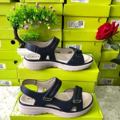 Giày Sandal Nữ Siketu Siêu Nhẹ Quai Ngang Khóa Dán Tiện Lợi Đế Gót 3CM - Phong Cách Khỏe Khoắn Thoải Mái Cho Các Cô Gái