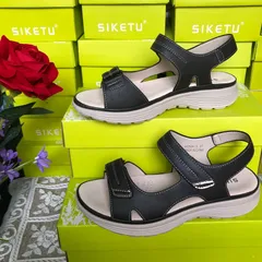 Giày Sandal Nữ Siketu Siêu Nhẹ Quai Ngang Khóa Dán Tiện Lợi Đế Gót 3CM - Phong Cách Khỏe Khoắn Thoải Mái Cho Các Cô Gái