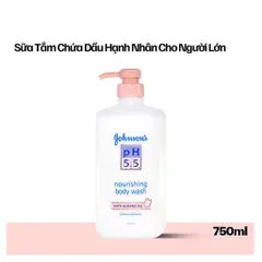 Sữa Tắm Johnson's pH 5.5 Dưỡng ẩm Da 750ml Hạnh Nhân - Sản phẩm Giúp Làm Sạch và Cấp Nước Cho Da Mềm Mại, Tự Nhiên
