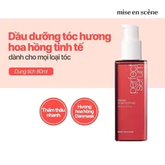 Dầu Dưỡng Tóc Mise En Scene Perfect Serum Hương Hoa Hồng 80ml - Tinh Chất Phục Hồi Tóc Hư Tổn, Dưỡng Mượt Và Bóng Khỏe