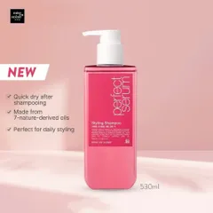 Dầu Gội Mise En Scene Perfect Serum Styling 530ml - Dưỡng Tóc Suôn Mượt, Tạo Kiểu Hoàn Hảo với 7 Loại Tinh Dầu Cao Cấp