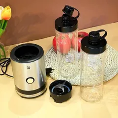 Máy Xay Sinh Tố WMF Küchenminis Smoothie-to-Go – 300W, 2 Bình Đựng Tritan Không Chứa BPA, Dễ Dàng Mang Theo, Thích Hợp Đi Học, Thể Dục