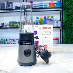 Máy Xay Sinh Tố Bosch Mini MMB2111 VitaBoost 450W - Thân Thiện, Chống Vỡ, Dung Tích 0.6L, Lý Tưởng Cho Sinh Tố Chỉ Trong Tích Tắc