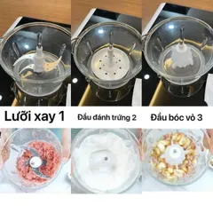 Máy Xay Thịt Đa Năng Elegant 350W - Cối Thủy Tinh 1.5L, Bảo Vệ An Toàn, Chức Năng Bóc Tỏi và Đánh Trứng - Thiết Kế Sang Trọng