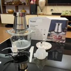 Máy Xay Thịt Đa Năng Elegant 350W - Cối Thủy Tinh 1.5L, Bảo Vệ An Toàn, Chức Năng Bóc Tỏi và Đánh Trứng - Thiết Kế Sang Trọng
