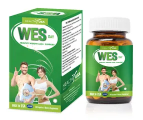 Viên uống giảm cân ban ngày WesDay - Hỗ trợ chuyển hóa mỡ thừa, giảm béo, nhập khẩu Mỹ, 30 viên