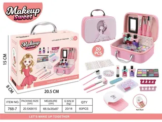 Vali Đồ Chơi Trang Điểm 768-7 - Bộ Máy Làm Nail Thú Vị Cho Các Bé Yêu Thích Làm Đẹp và Sáng Tạo