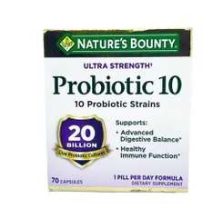 Men Tiêu Hóa Hỗ Trợ Đường Ruột Nature's Bounty Probiotic 10 - 70 Viên, Tăng Cường Sức Khỏe Tiêu Hóa và Miễn Dịch, Hàng Nhập Mỹ