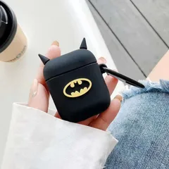 Vỏ Bọc Silicon Dẻo AirPods 1 2 - Nguyên Hộp Sạc Tai Nghe Người Dơi, Phụ Kiện Thời Trang Cho Fan Siêu Anh Hùng