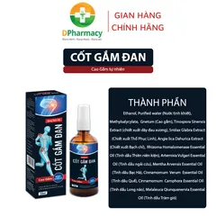 Dung Dịch Xịt Cốt Gắm Đan - Giảm Đau, Làm Ấm Da Nhanh Chóng Cho Vùng Đau Nhức, Hỗ Trợ Thể Thao, Massage Thoải Mái
