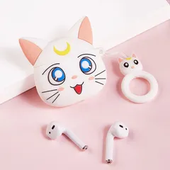 Vỏ Bọc AirPods 1 2 Mèo Mặt Trăng - Bao Silicon Dẻo Chống Va Đập Cho Hộp Sạc Tai Nghe AirPods