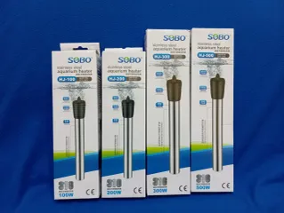 Máy Sưởi Hồ Cá SOBO Full Inox 100W/200W/300W/500W - Thiết Bị Chăm Sóc Cá Cảnh Ổn Định Nhiệt Độ 20-34°C