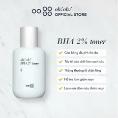 Nước Hoa Hồng Oh!Oh! 2% BHA Toner 75ml - Chăm Sóc Da Sáng Mịn, Se Khít Lỗ Chân Lông từ Hàn Quốc