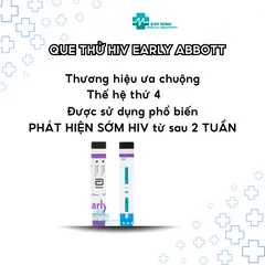 Combo 3 Que Thử Xét Nghiệm HIV Tại Nhà Abbott - Fastep, Checknow, Early Test Chính Xác Cao, Dễ Sử Dụng, Tiết Kiệm Chi Phí