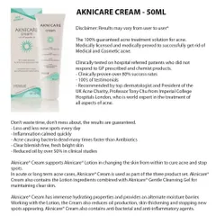 Kem Trị Mụn Aknicare 50ml - Giảm Dầu Nhờn, Ngăn Ngừa Mụn Trứng Cá, Dưỡng Da Mượt Mà, Chống Lão Hóa, Chăm Sóc Da Nhờn
