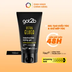 Gel vuốt tóc Got2b Ultra Glued 150ml - Giữ nếp lên đến 48h