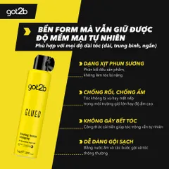 Gôm Xịt Tóc Got2b Glued Blasting Freeze 300ml - Giữ Nếp Cực Mạnh 72h, Tạo Kiểu Đỉnh Cao, Không Bết Dính, Phù Hợp Mọi Phong Cách