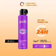 Xịt Phồng Tóc Got2b Volumizing Hairspray 300ml - Giữ Độ Phồng 24 Giờ, Không Cứng Tóc, Tóc Bồng Bềnh Tự Nhiên