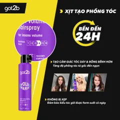Xịt Phồng Tóc Got2b Volumizing Hairspray 300ml - Giữ Độ Phồng 24 Giờ, Không Cứng Tóc, Tóc Bồng Bềnh Tự Nhiên