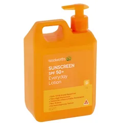 Kem Chống Nắng Woolworths Everyday SPF 50+ 1L - Bảo Vệ Da Toàn Diện, Chống Nước, Phù Hợp Gia Đình, An Toàn Cho Mọi Loại Da