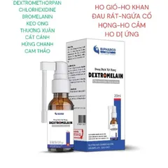 Dung Dịch Xịt Họng Dextromelain 20ml - Giảm Ho Gió, Ho Khan, Đau Rát Họng, Khản Tiếng, An Toàn Cho Phụ Nữ Mang Thai