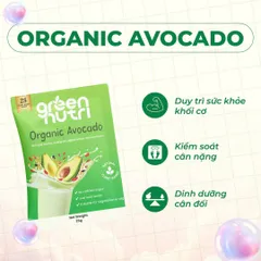 Combo 6 Hộp Gói 625Gr Organic Avocado - Sữa Hạt Ngũ Cốc Vị Bơ Chứa BCAAs Hỗ Trợ Khối Cơ