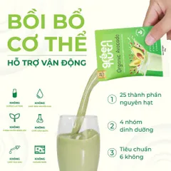 Combo 6 Hộp Gói 625Gr Organic Avocado - Sữa Hạt Ngũ Cốc Vị Bơ Chứa BCAAs Hỗ Trợ Khối Cơ