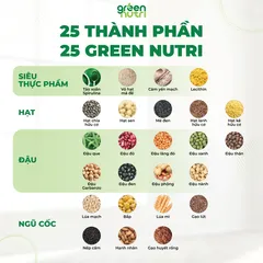 Combo 6 Hộp 625Gr 25 Green Nutri - Sữa Hạt Ngũ Cốc Có Chứa Tảo Xoắn Spirulina Tốt Cho Sức Khỏe