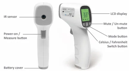 Nhiệt Kế Hồng Ngoại Không Tiếp Xúc Jumper JPD-FR202 - Thiết Bị Đo Nhiệt Độ Cho Người, Vật Thể, và Môi Trường - Thời Gian Đo Nhanh Chóng Dưới 1 Giây