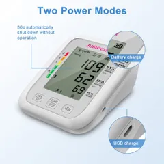 Máy Đo Huyết Áp Bắp Tay Jumper JPD-HA120 - Kết Nối Bluetooth, Màn Hình Lớn, Phát Hiện Nhịp Tim Bất Thường, Bộ Nhớ 99 Lần
