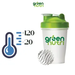 Bình Lắc Green Nutri 400ml - Bình Pha Sữa Thủy Tinh Đa Năng, Thiết Kế Tối Giản, Phù Hợp Cho Tập Gym và Duy Trì Sức Khỏe