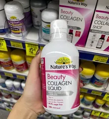 Collagen Nước Nature's Way Beauty Collagen Liquid 500ml - Duy Trì Vẻ Đẹp, Giảm Nếp Nhăn, Tăng Độ Đàn Hồi Da, Hương Vị Táo Xanh