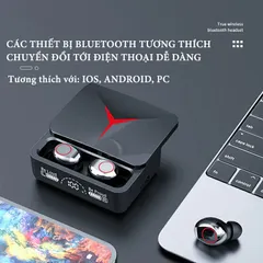 Tai nghe Bluetooth 5.3 M90 Pro TWS cảm ứng, màn hình LED chống nước, mic đàm thoại, chất lượng âm thanh HIFI, sạc dự phòng tiện lợi