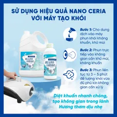 Dung dịch Nano Bạc tạo khói Nano Ceria diệt khuẩn, khử mùi ô tô, phòng kín, nhà cửa, nhà hàng