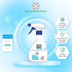 Chai Xịt Khử Khuẩn Nano Bạc AHT 430ml - Diệt Khuẩn, Khử Mùi An Toàn Cho Đồ Chơi, Vật Dụng Nhà Cửa, Hương Hoa Hồng