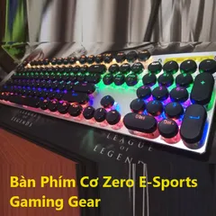 Bàn Phím Cơ Zero E-Sports Gaming Gear LED Rainbow - Phiên Bản Blue Switch Cao Cấp, Đầy Đủ Chức Năng Chơi Game