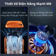 Quạt Mini Đeo Thắt Lưng Tirek F13 - Quạt Tích Điện 10.000mAh, Thiết Kế Đeo Cổ Tiện Lợi, 4 Cấp Độ Gió Mạnh Mẽ, Thời Gian Sử Dụng Dài Hạn