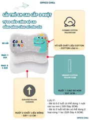 Gối Trẻ Em OFFICE CHILL Cao Su Non 0-8 Tuổi - Gối Ngủ Thoáng Khí, Nâng Đỡ Đầu Và Cột Sống, Giấc Ngủ Ngon Cho Bé