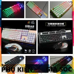 Combo Bàn Phím Chuột Gaming EWEADN K006 Giả Cơ LED 7 Màu RGB Chống Nước - Phụ Kiện Máy Tính Cho Game Thủ và Dân Văn Phòng