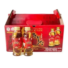 Nước hồng sâm có củ WonKiSam Hàn Quốc hộp 10 chai x 120ml