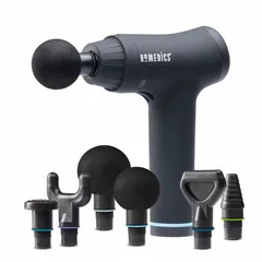 Súng Massage Cầm Tay HoMedics HHP-745, Pin Sạc, 6 Mức Cường Độ, Đầu Chức Năng Hoán Đổi, Giải Quyết Căng Thẳng, Thoải Mái Khi Tập Luyện