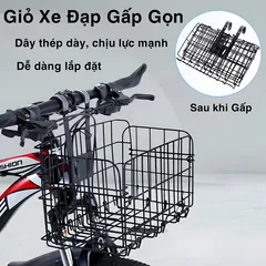 Giỏ Xe Đạp Gấp Gọn PÊ ĐAN - Chất Liệu Kim Loại Dày Chắc Chắn, Tiết Kiệm Không Gian, Dễ Lắp, Phụ Kiện Xe Đạp Hữu Ích