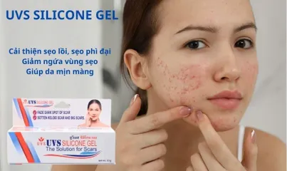 Gel UVS Silicone (Thái Lan) 10gr - Chuyên biệt làm mờ sẹo lồi, sẹo phì đại, tái tạo và dưỡng ẩm cho da mịn màng.