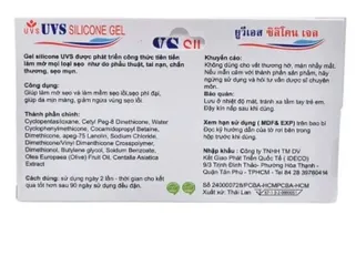 Gel UVS Silicone (Thái Lan) 10gr - Chuyên biệt làm mờ sẹo lồi, sẹo phì đại, tái tạo và dưỡng ẩm cho da mịn màng.