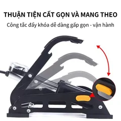 Bơm Đạp Chân PÊ ĐAN Double Tube - Bơm Xe Đạp, Xe Máy, Ô Tô - Đo Áp Suất & Thiết Kế Nhỏ Gọn, Hiệu Suất Cao, Đa Năng